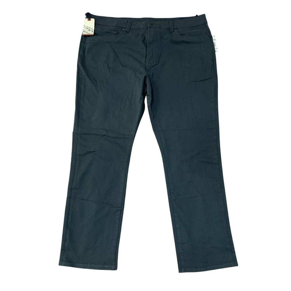 NWT Buffalo David Bitton Chino Pants Mens 40x30 Gray Cotton Slim Ash